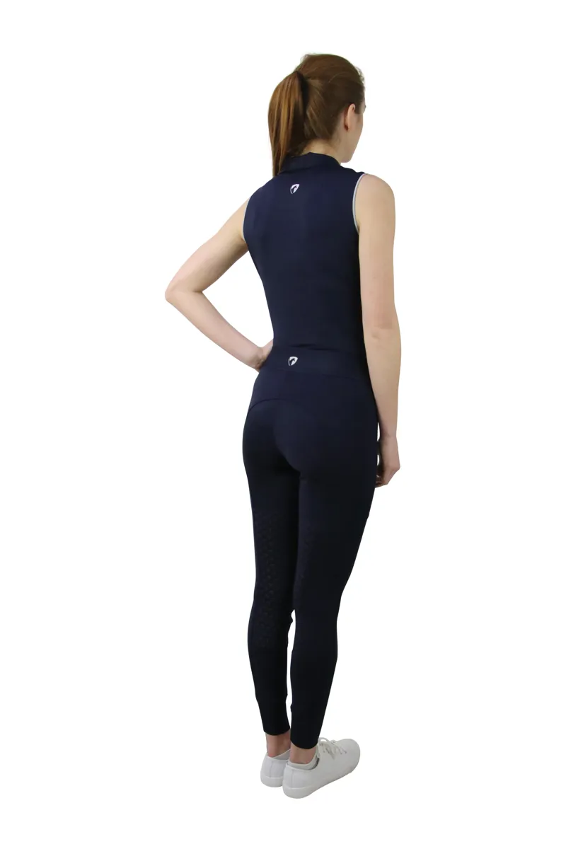 Hy Equestrian Synergy Sleeveless Polo - Navy-1